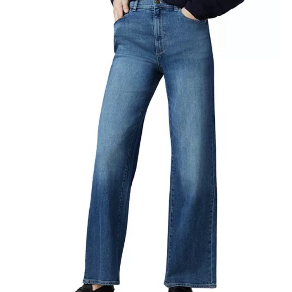 DL1961 PREMIUM DENIM Hepburn Wide-Leg High-Rise Vintage Jeans 28